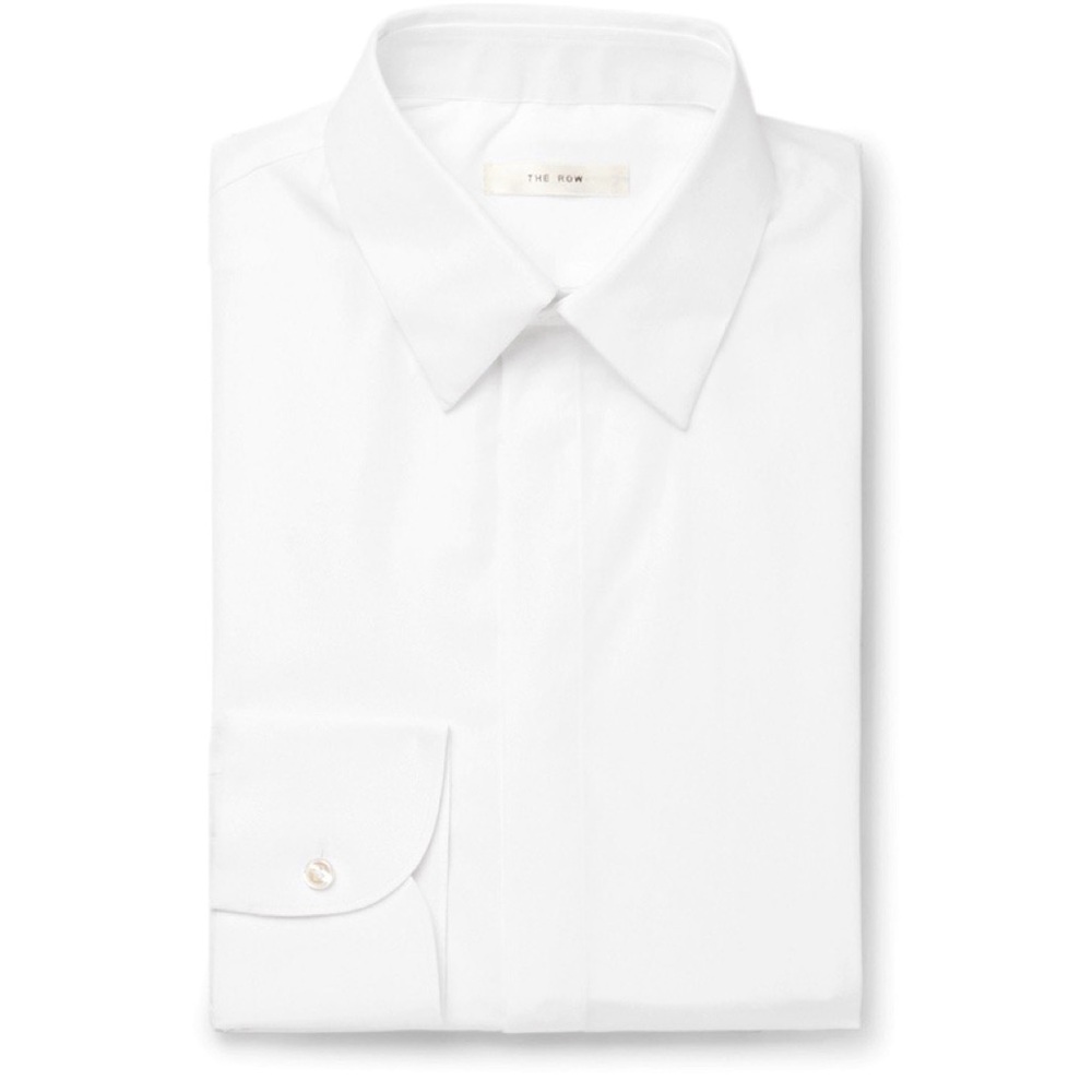 The Row - Ethan White Cotton Shirt - White - Size 15.5